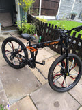 Cyrusher FR100 Mountain Bike Full Suspension 26in Black Folding Bike