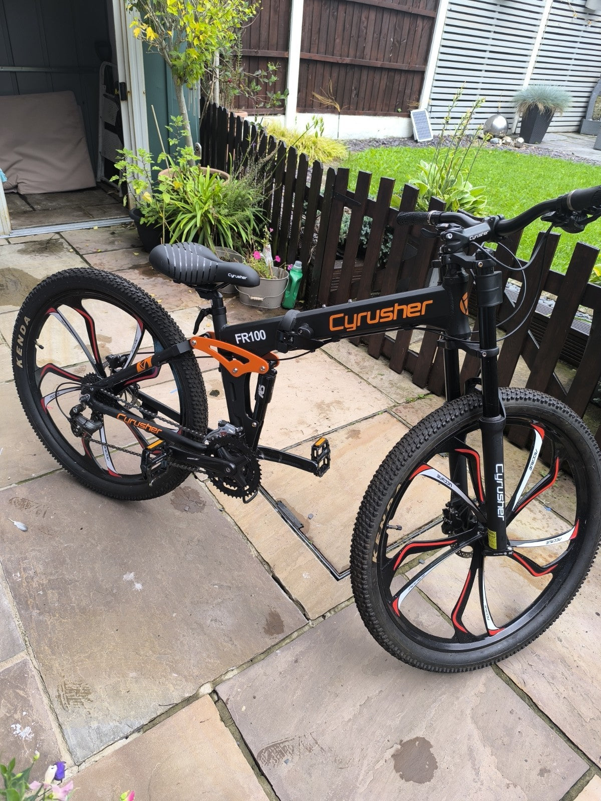 Cyrusher FR100 Mountain Bike Full Suspension 26in Black Folding Bike