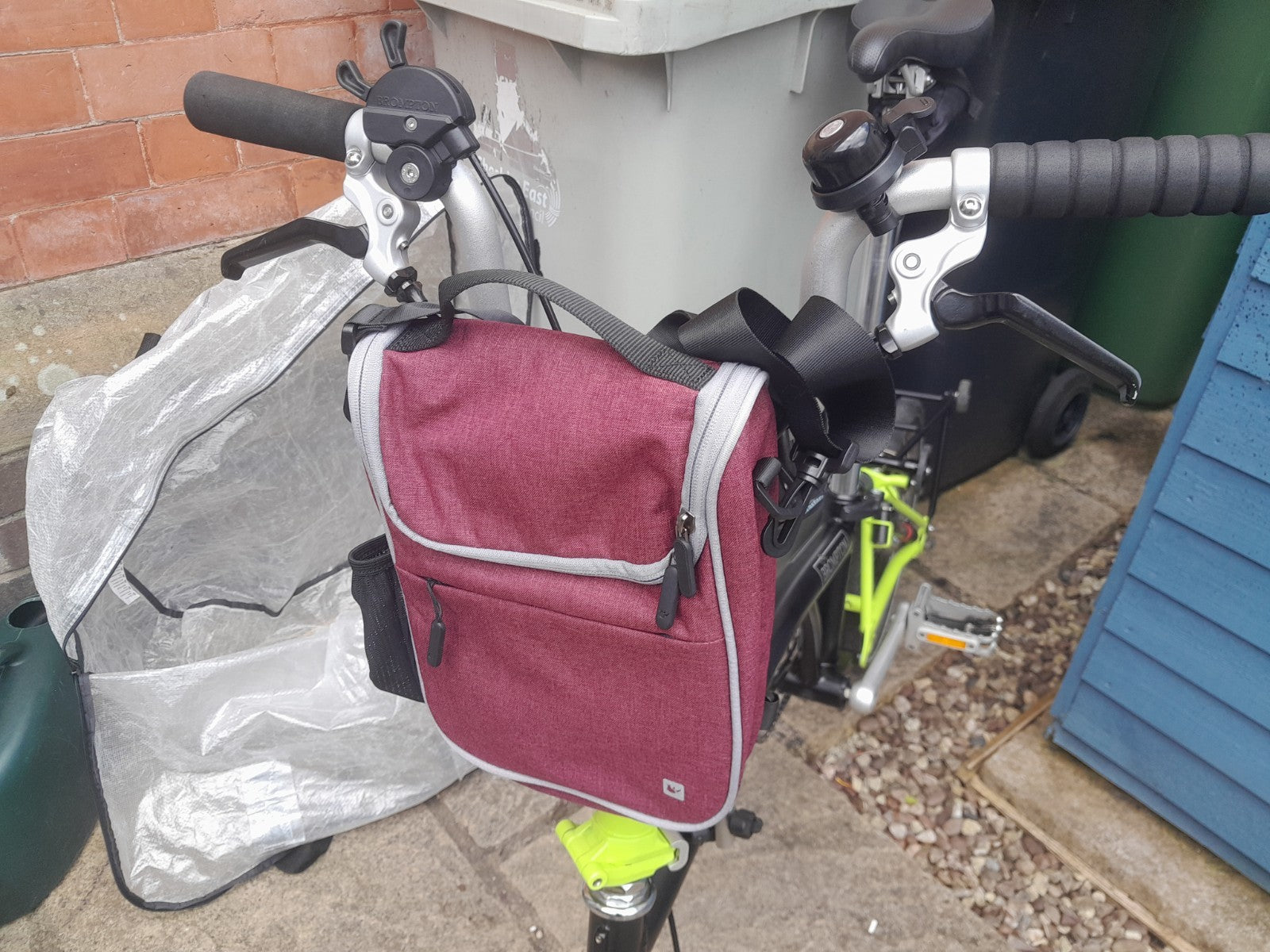 Brompton 3 speed custom matt black and lime lots of extras and upgrades