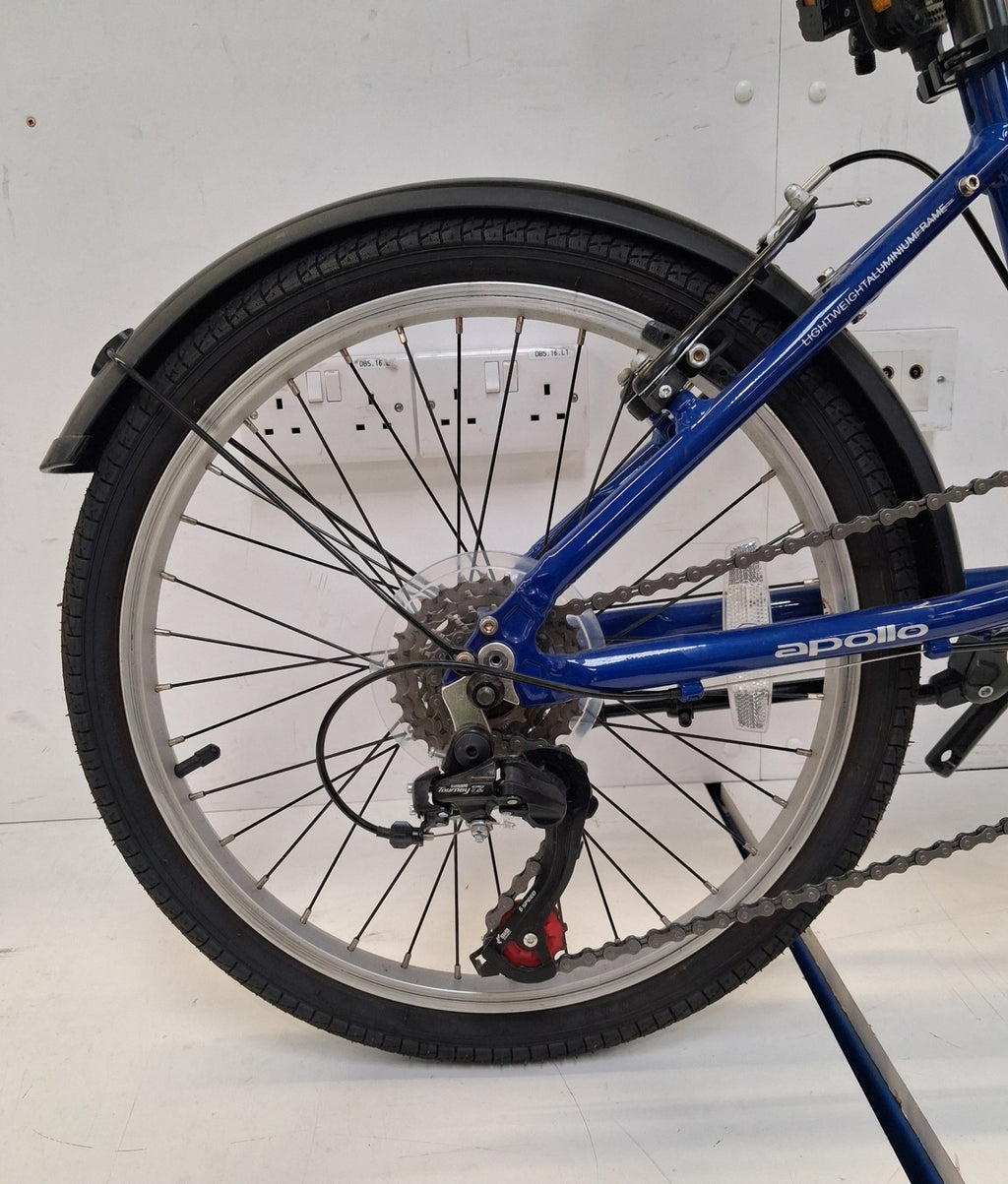 Apollo Tuck 6 Speed 20″ Aluminum Folding Bike - One Size - Blue (Damaged)