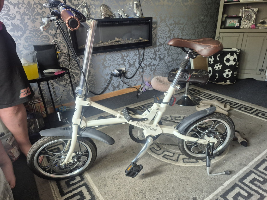 KwikFold Xite-2 16in Folding Bike Single Speed Mechanical Disc, Mudguards