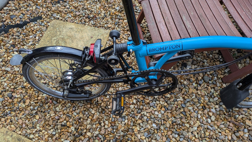 Brompton C Line Black Edition - 6 speed  folding Bike - Sky Blue - VGC!