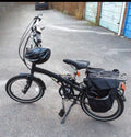 EG Bike Black Folding Bike Unisex Adults with Rear Rack & Kickstand