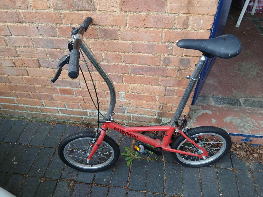 red folding bikes for adults used only 3 times