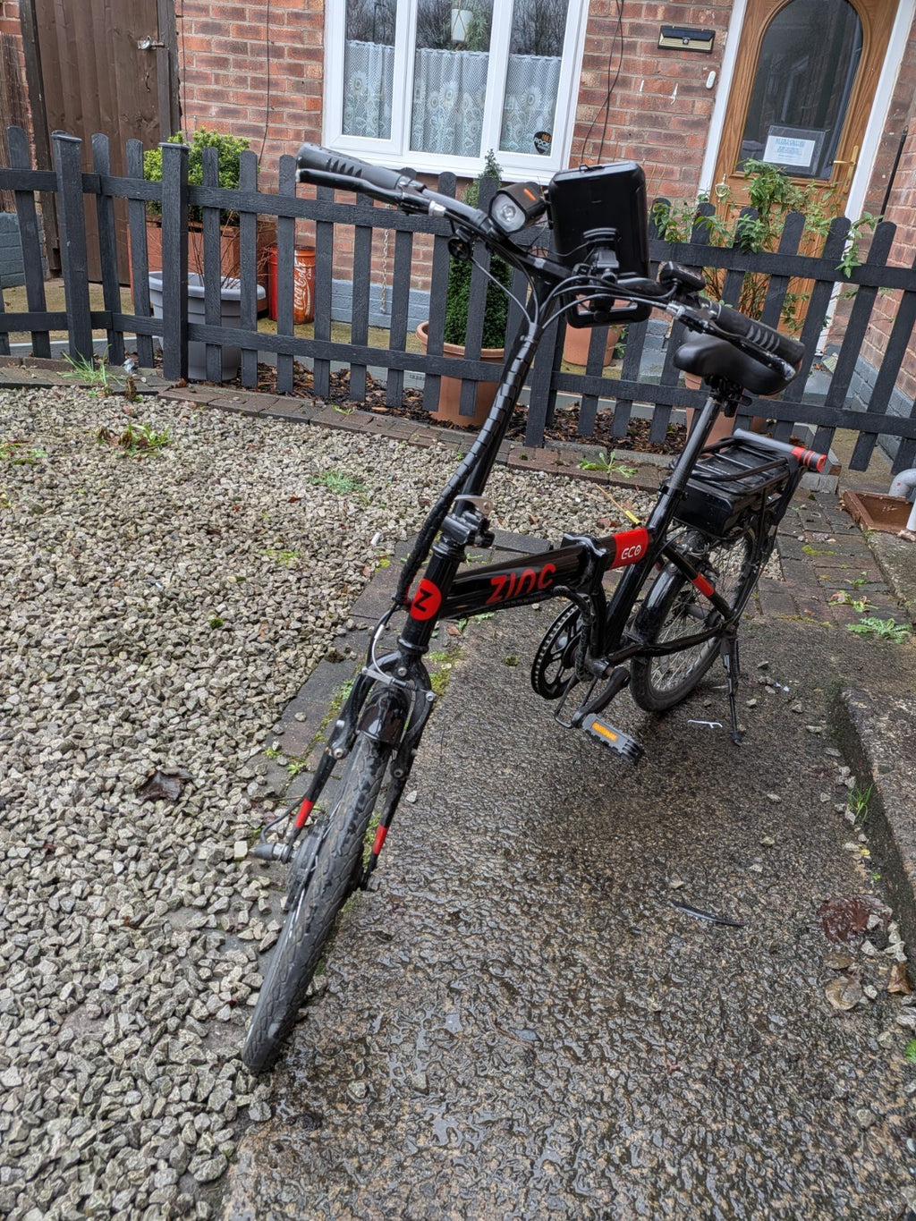 Zinc 20 Inch Wheel Size Eco Unisex 36V Folding  Bike, Black comes with charger