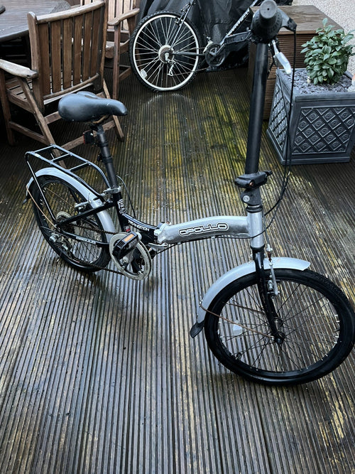 apollo transition folding bike 6 revoshift gears 20inch wheels adults unisex