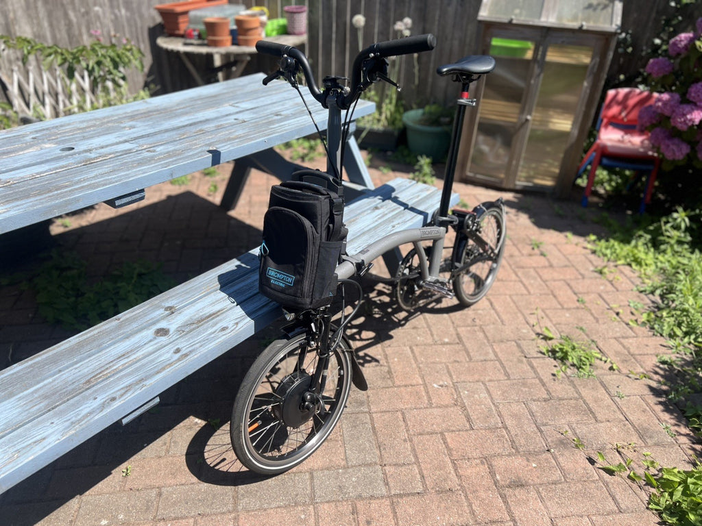 Brompton Electric P Line Urban Folding Bike – Storm Grey – loads of extras (£500