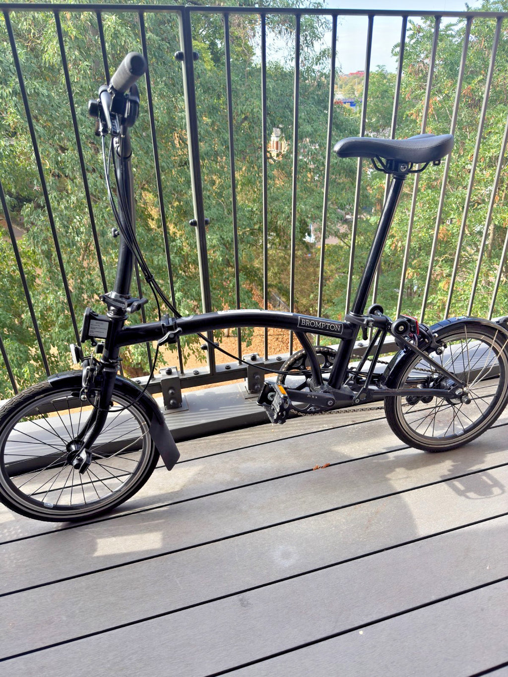 2024 Brompton C Line 6 Speed Black + Wheeled Travel Case, Pump & Kryptonite Lock
