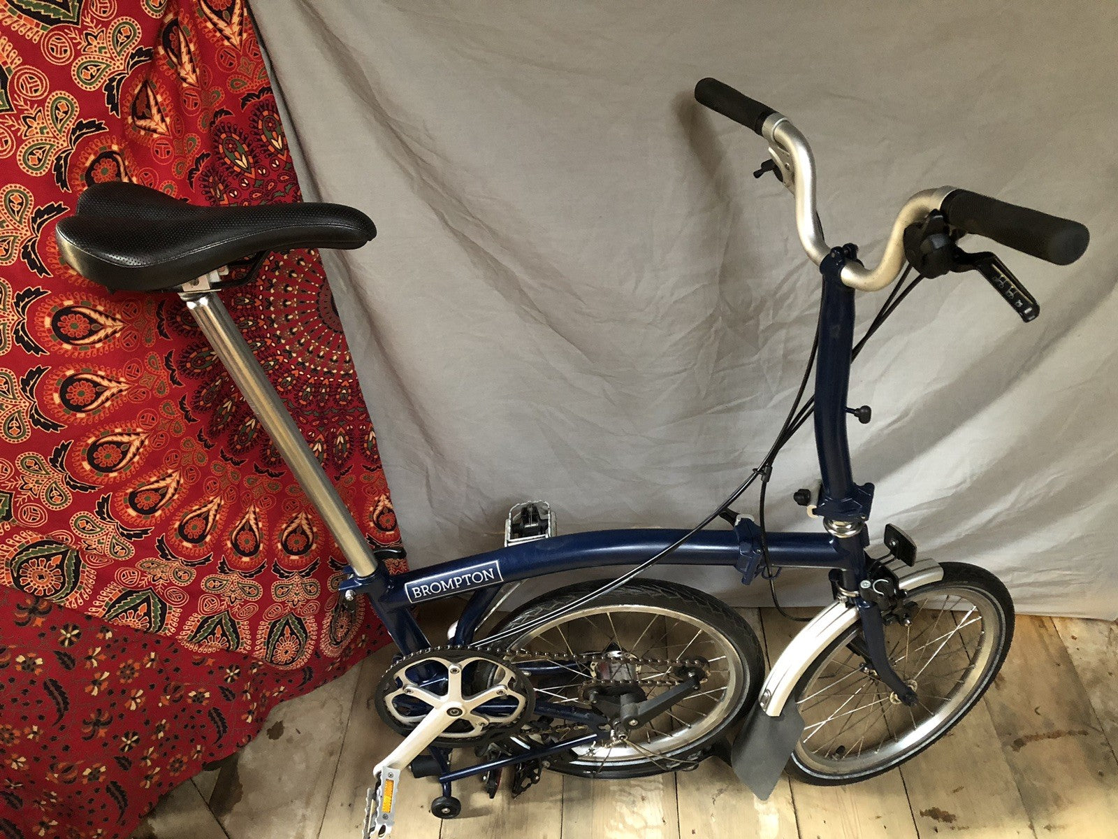Brompton M3L 3 Speed Folding Bike C-line Equivalent Tempest Blue