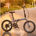 20Inch Folding Bike Adults Adjustable 7 Speed Bicycle Foldable City Bicycle Grey