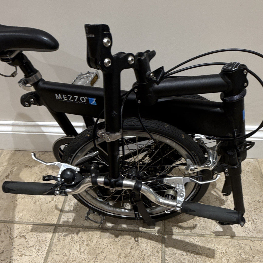 Mezzo D9 Folding Bike, 16inch Wheels,  Black Frame