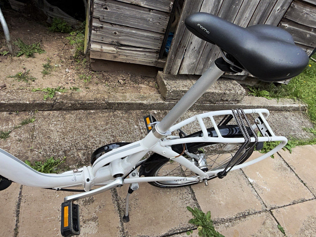 Tern Folding Bike 20in White Step-Through Flat Bar Rear Rack Mudguards