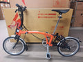 Brompton C-Line Explore Low bar Folding Bike Fire Coral