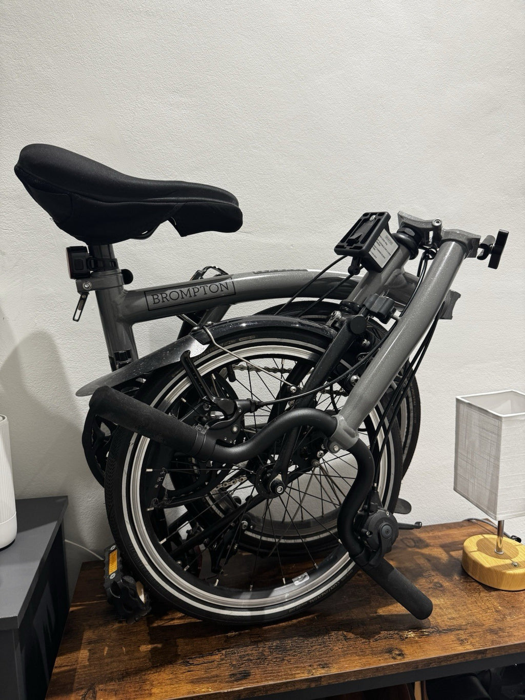 Brompton P Line Urban 4-Speed Folding Bike Storm Grey, Lightweight, Excellent C