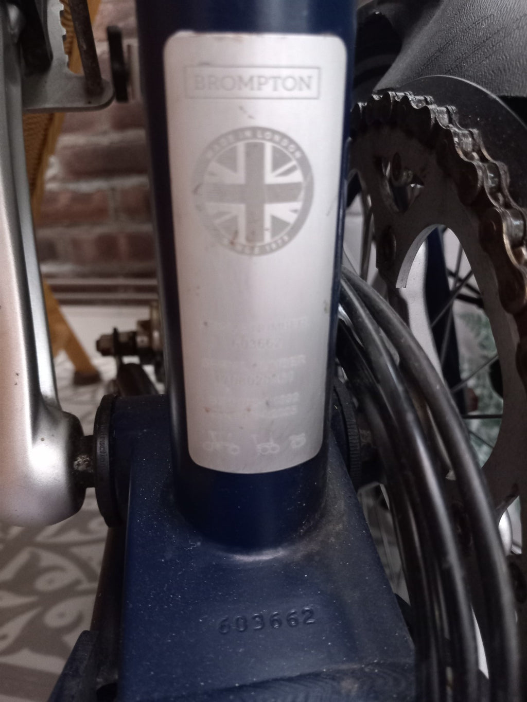 Brompton P6R P-Type 6-Speed Tempest Blue classic folding bike