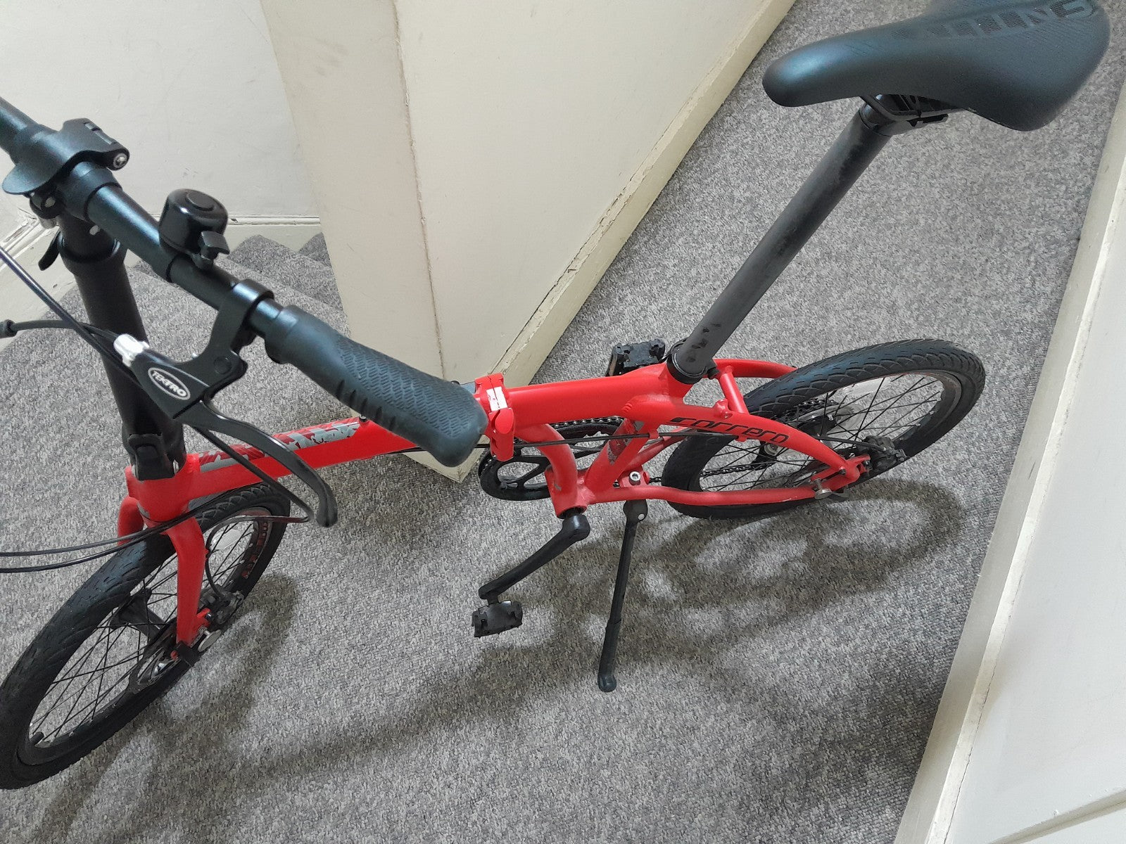 Carrera Intercity Folding Bicycle 8-Speed, Colours Orange Black