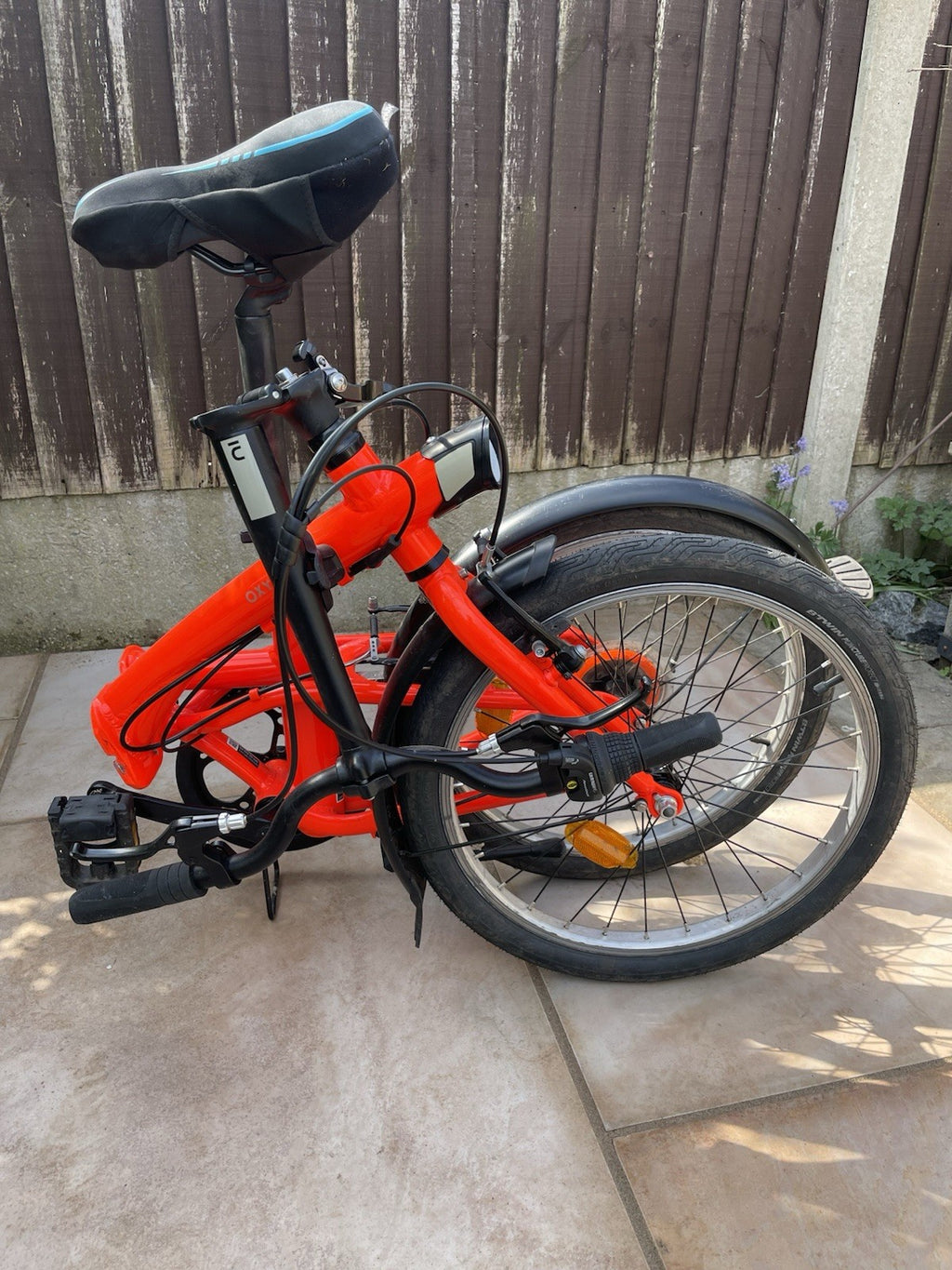 Oxylane Tilt 500 Foldable Bicycle Orange 7-Speed
