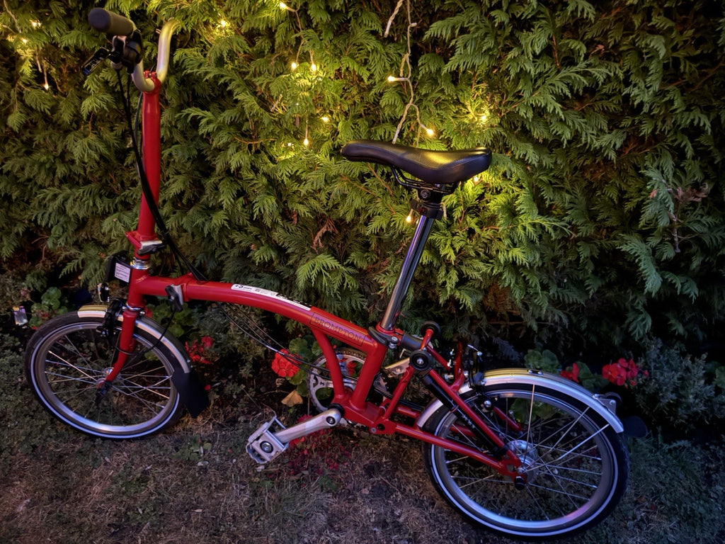Brompton C Line Explore - House Red. High Handlebars