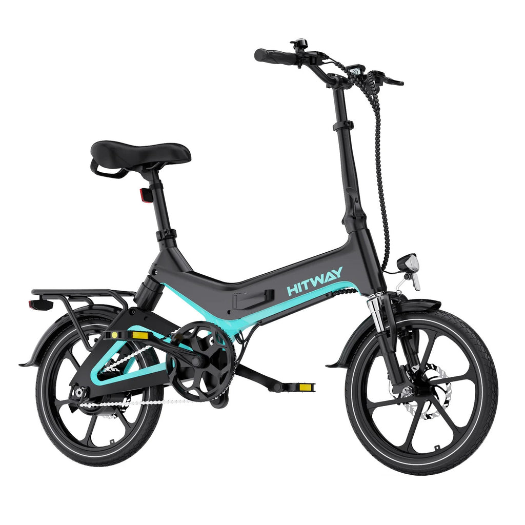 HITWAY BK2  Folding Bike, 16-inch Wheels, Black