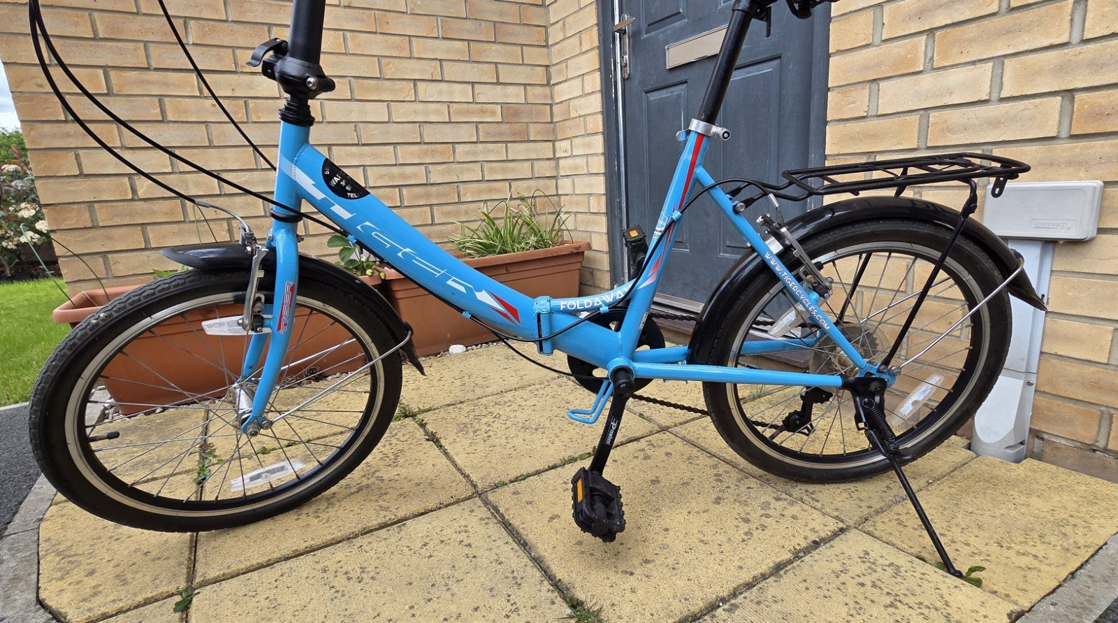 Tiger Foldaway 20" Wheel Folding Bike - 6-Speed Shimano - Blue - Great Condition