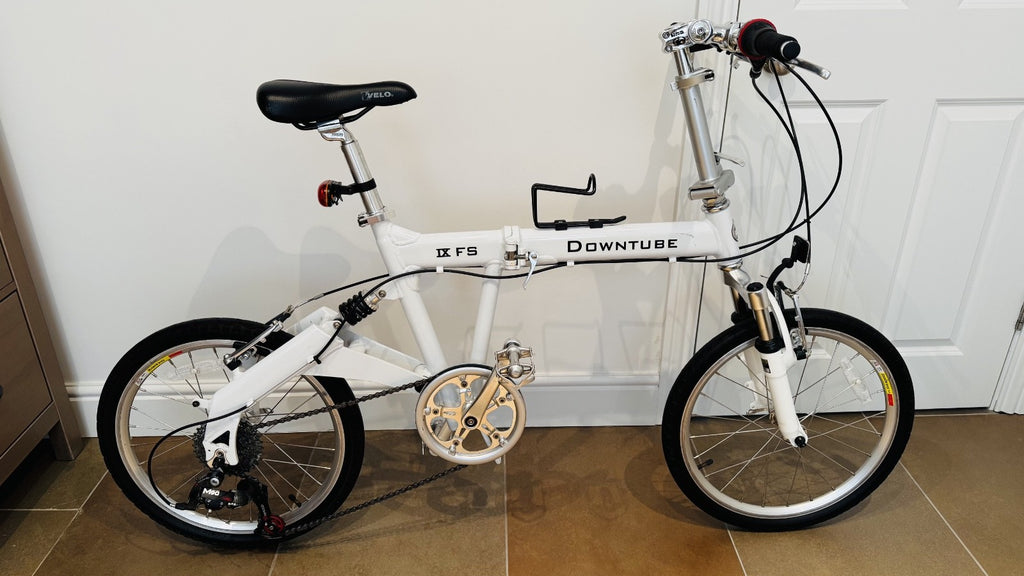 Downtube 9FS Full Suspension Folding Bike - White 20" Excellent Used Condition