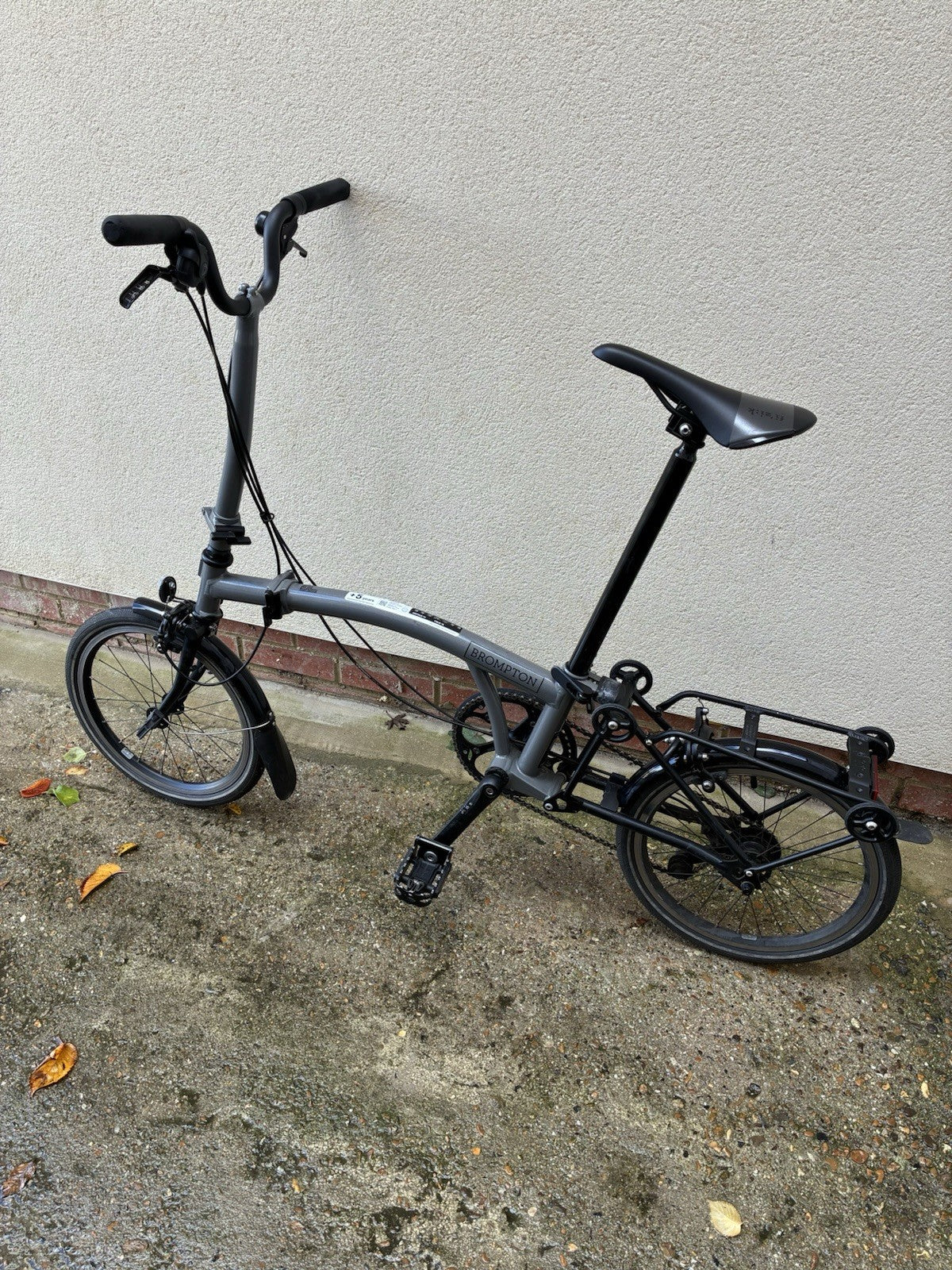 Brompton  H4L-P Line High Superlight folding bike.  Storm Grey. Inc Rear Rack.