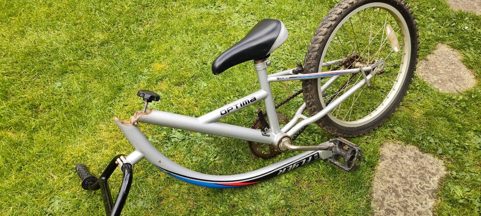 Silver  Foldable Bike  Tag Along Attachment for Bicycles Kids Edition