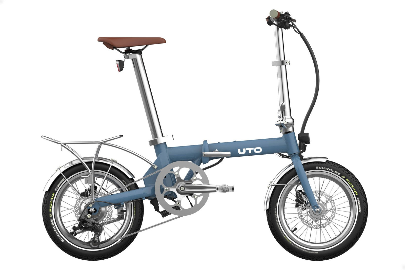 UTO Unisex Morning Vintage OG16 Commute Folding Bike One Size 4 Speed Blue A