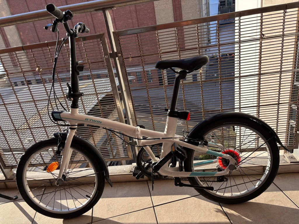 BTWIN white and blue folded bike Good Condition Folded: 78 × 66 × 36 cm