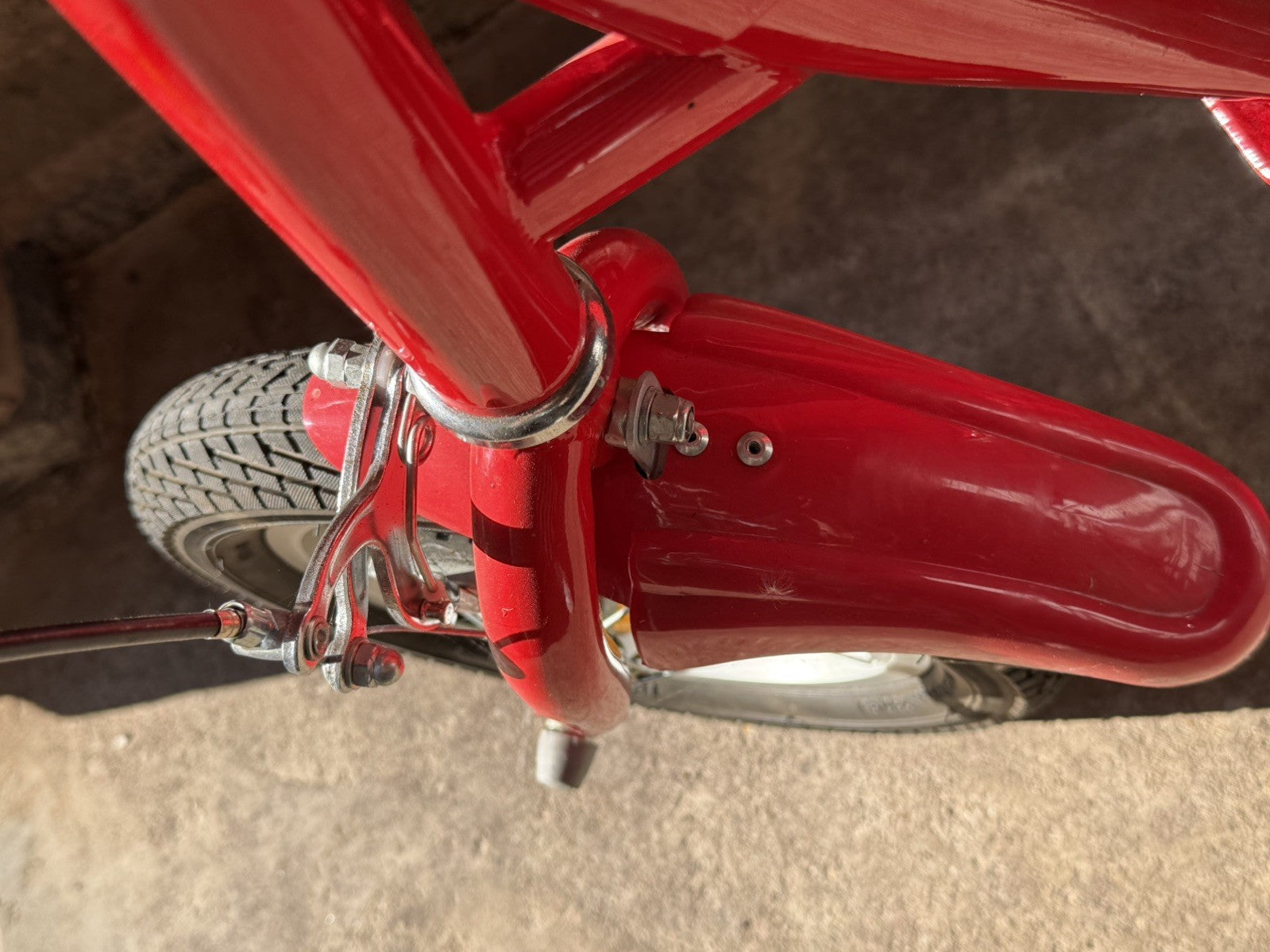Red Folding Bicycle foldable
