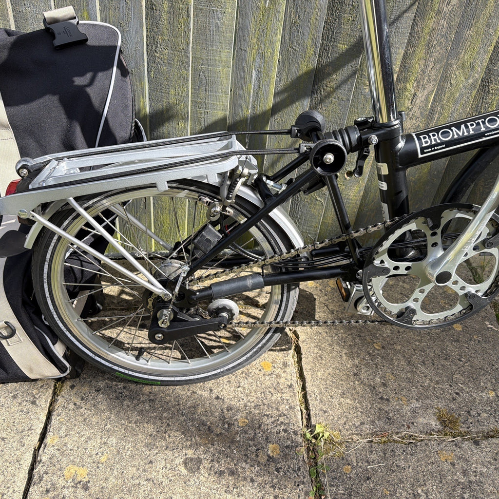 Brompton C-Line M3R Folding Bike with Brompton B Bag Travel Carry Roller Luggage