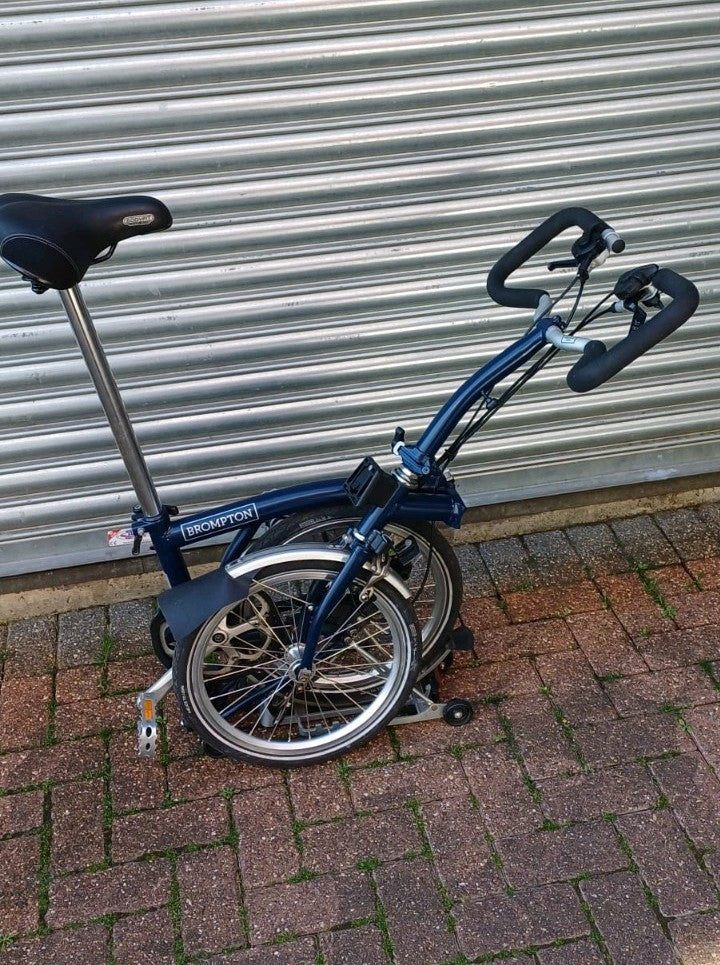 Brompton P6R folding bicycle tempest blue worldwide 🌐 shipping