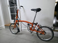 Brompton Folding Bike 2-Speed Orange Very Good Condition Fully Working
