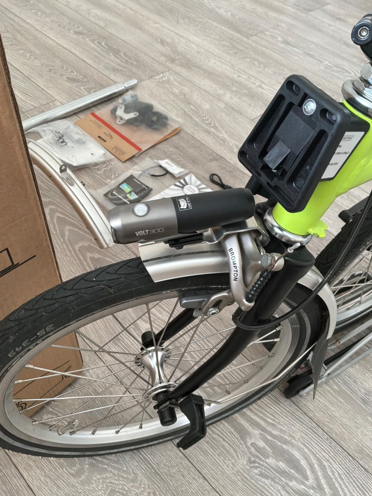 Brompton H3R, C Line, Folding Bicycle in Lime Green/Black