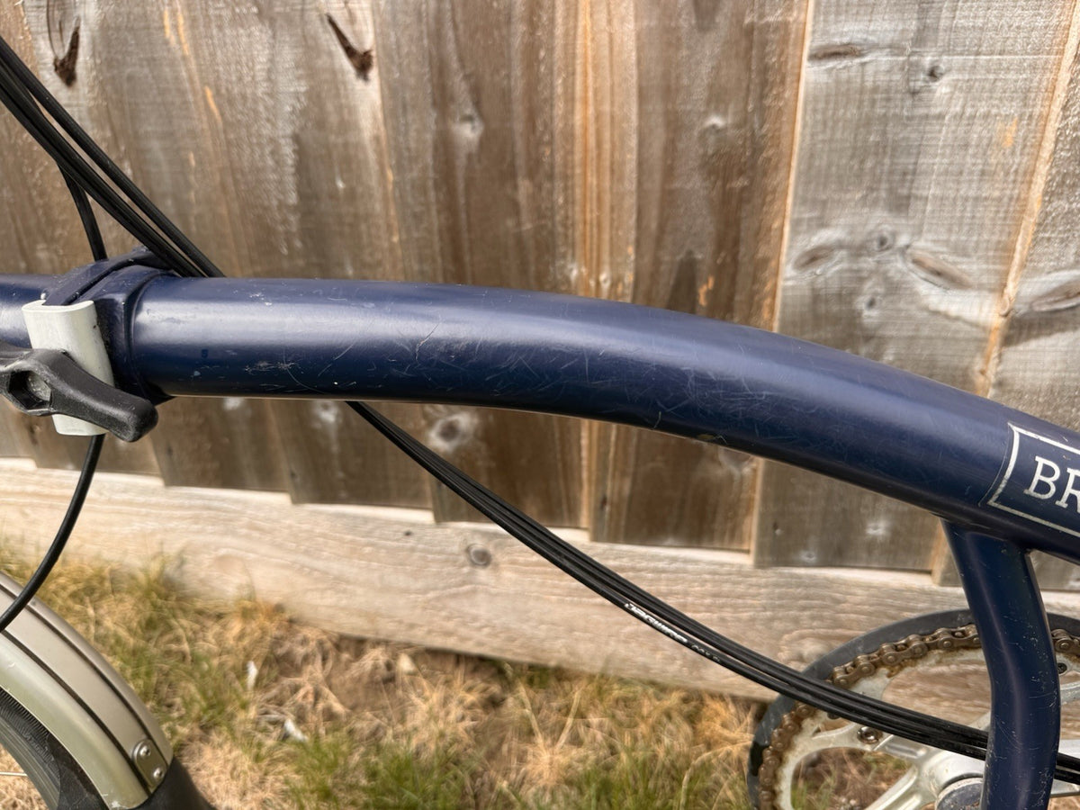 Brompton 16in Folding Bike Blue 3-Speed Hub Gears Mudguards Reflectors