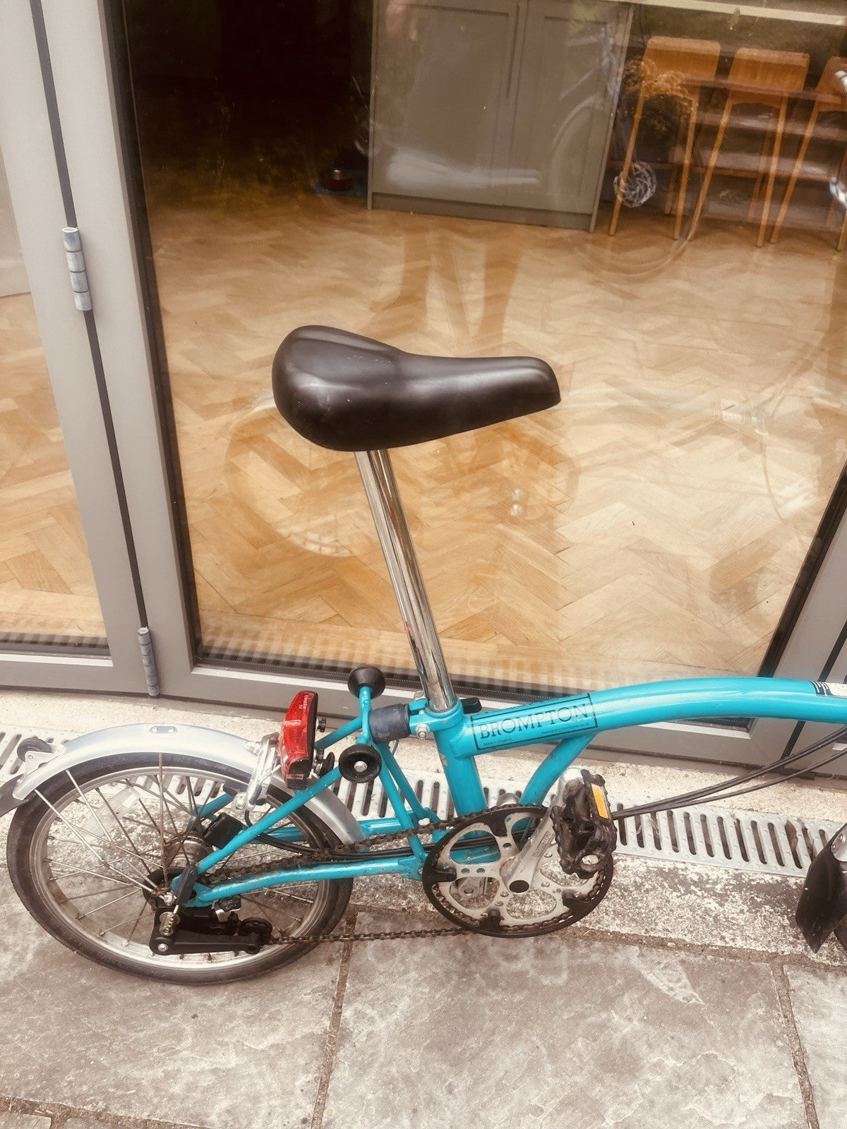 Brompton Folding Bike. Classic M3L model. 3 speed, lock and pump.