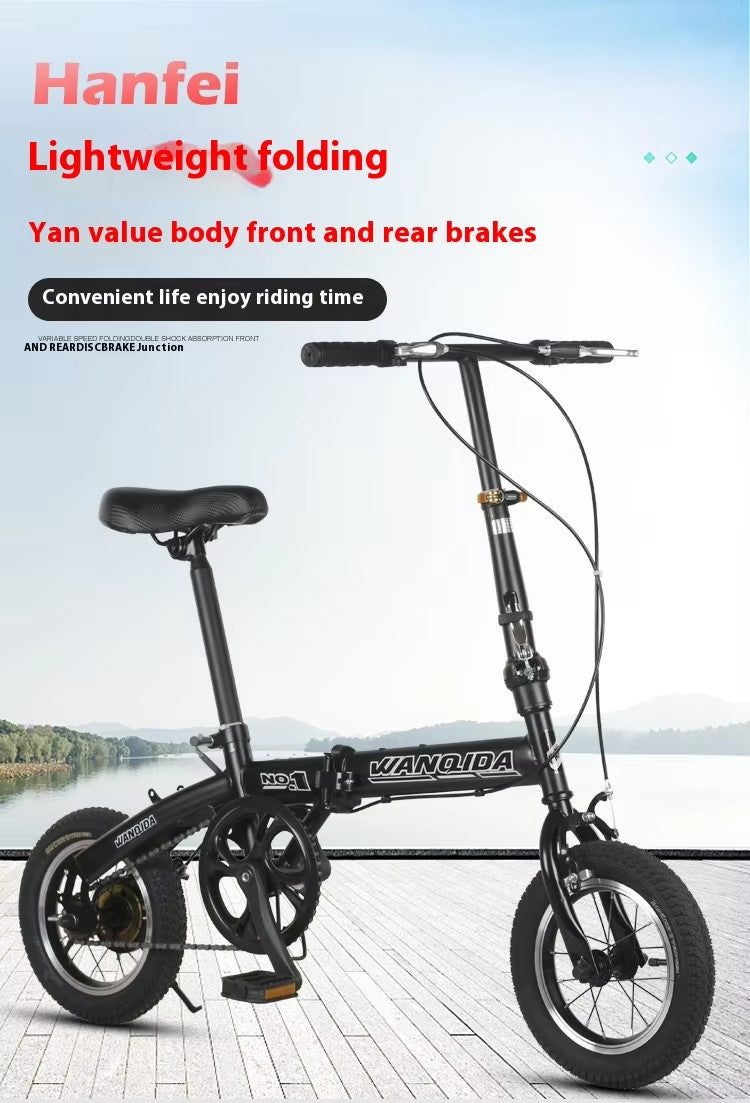 Male and Female Adult Moped Teen Student Off-road Racing Bike Folding