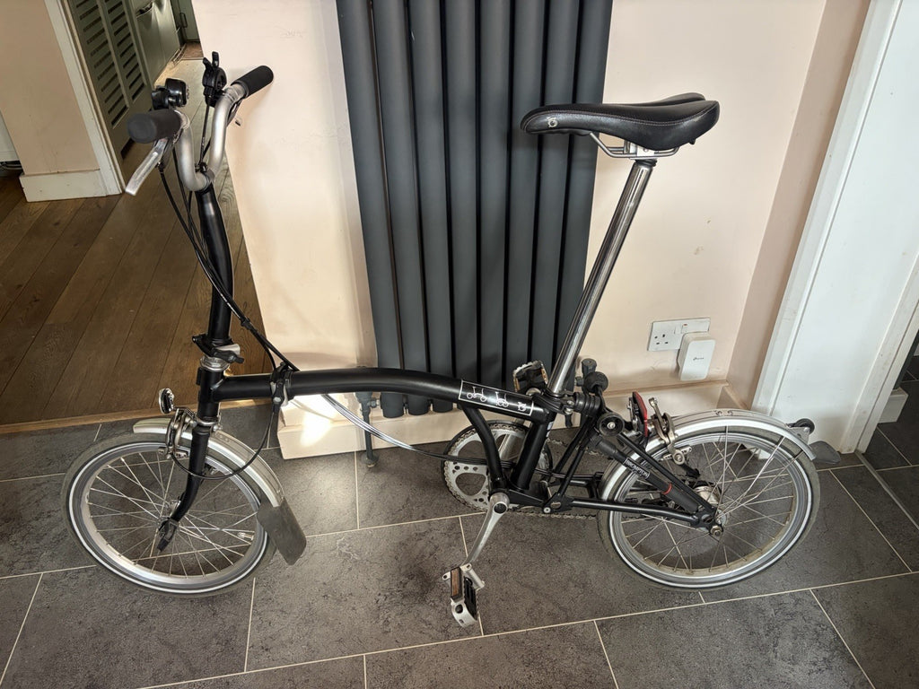 Brompton M6L Folding Bike Black, 6 Speed