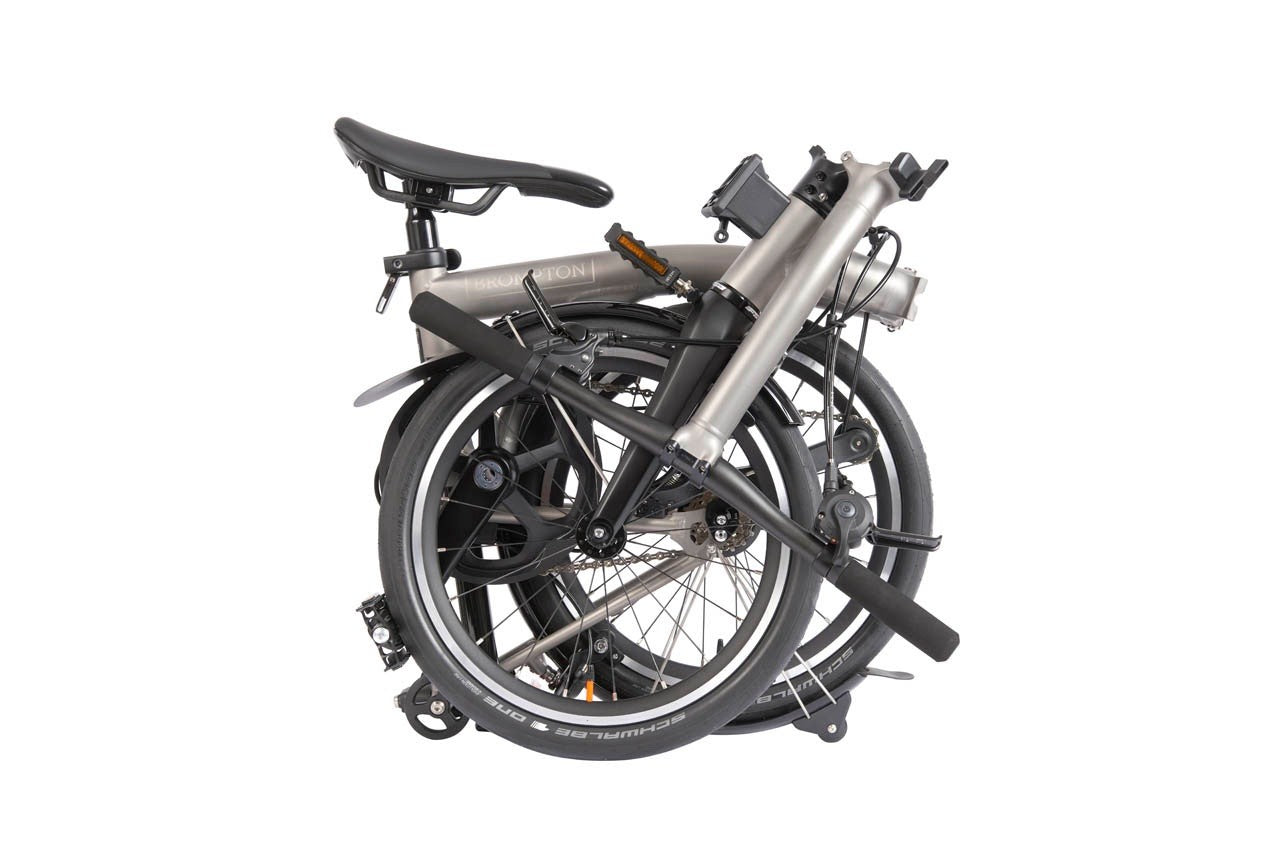 Brompton T Line 12 Speed Folding Bike -Blasted Titanium Ultra-Light RRP £4,996