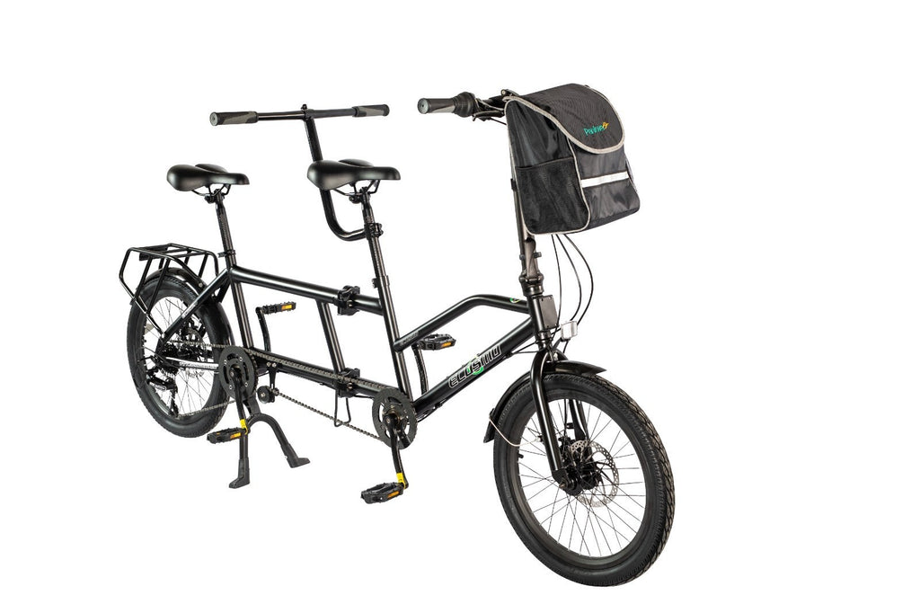 Ecosmo 20in wheel Folding Tandem Bicycle Bike - Black, good condition
