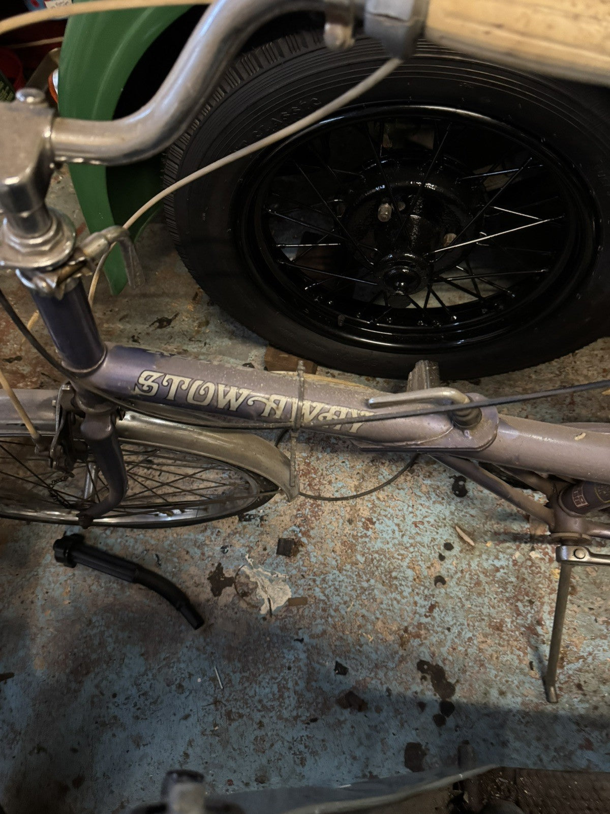 Vintage retro Raleigh Compact folding bike 3 speed Stowaway Shopper fold up bike