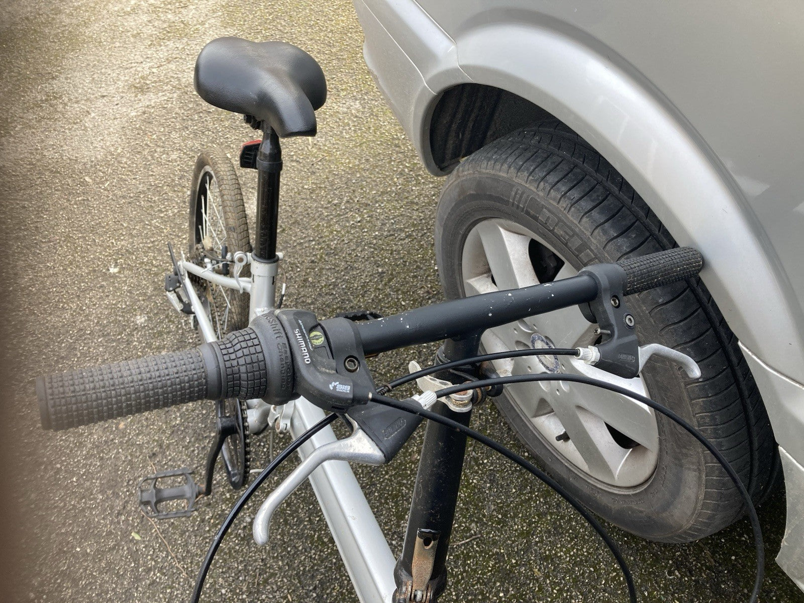 Super Silver Folding Bike With 7 Gears