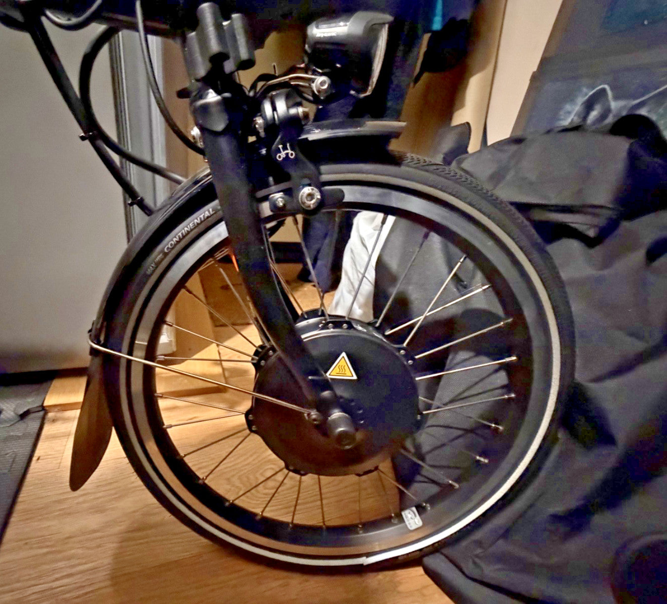 Brompton Electric P Line Urban Folding Bike – Midnight Black