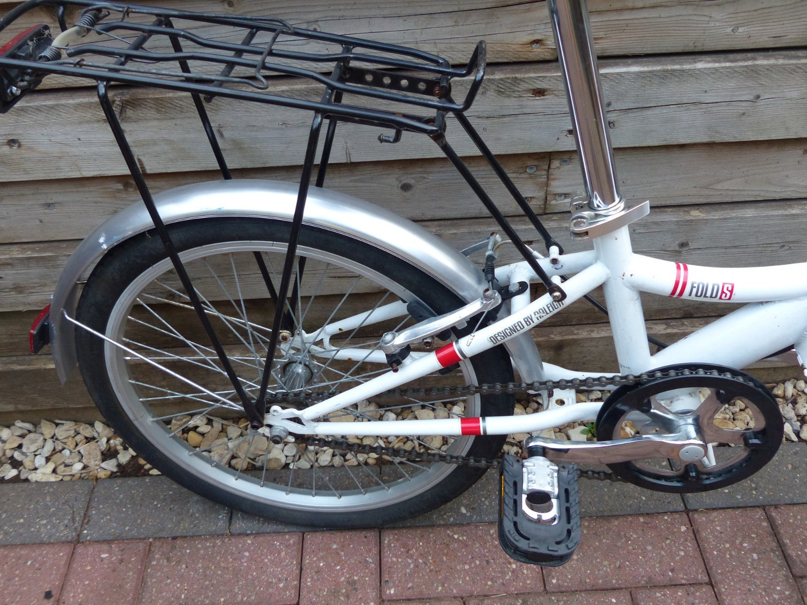 Activ Fold S folding single speed bike bicycle with additional rack White