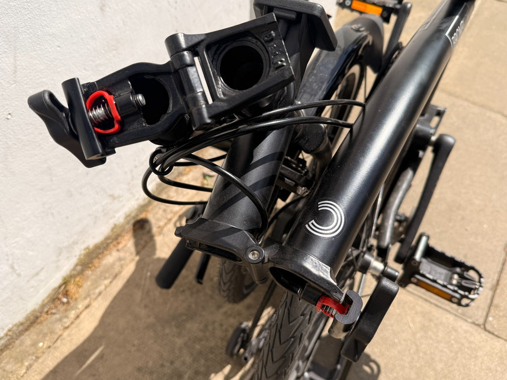 Brompton C line 2-Speed Folding Bike Black + EZ Wheels Upgrades, Very Good