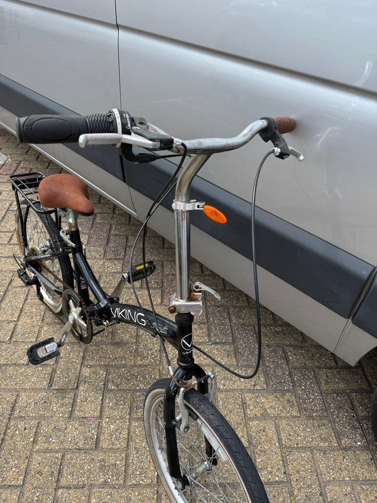 Viking Easy Street Folding Bike with Rear Rack Black