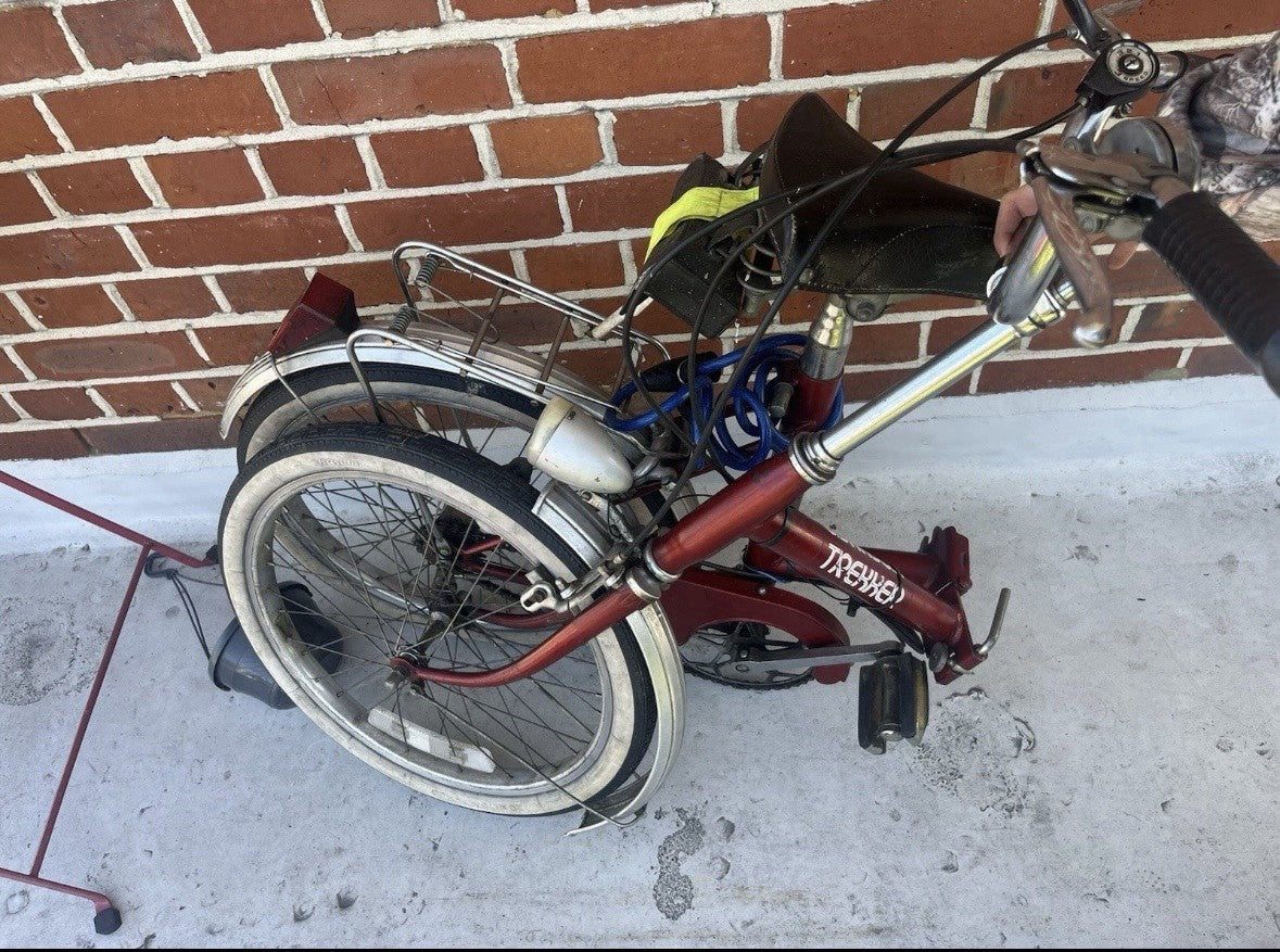 Vintage Trekker Folding Bike Red