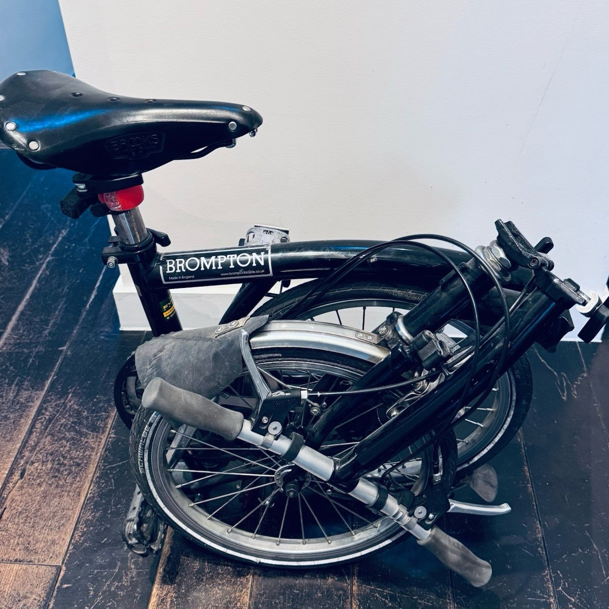 Brompton  Folding Bike,  two speed.  Flat bar