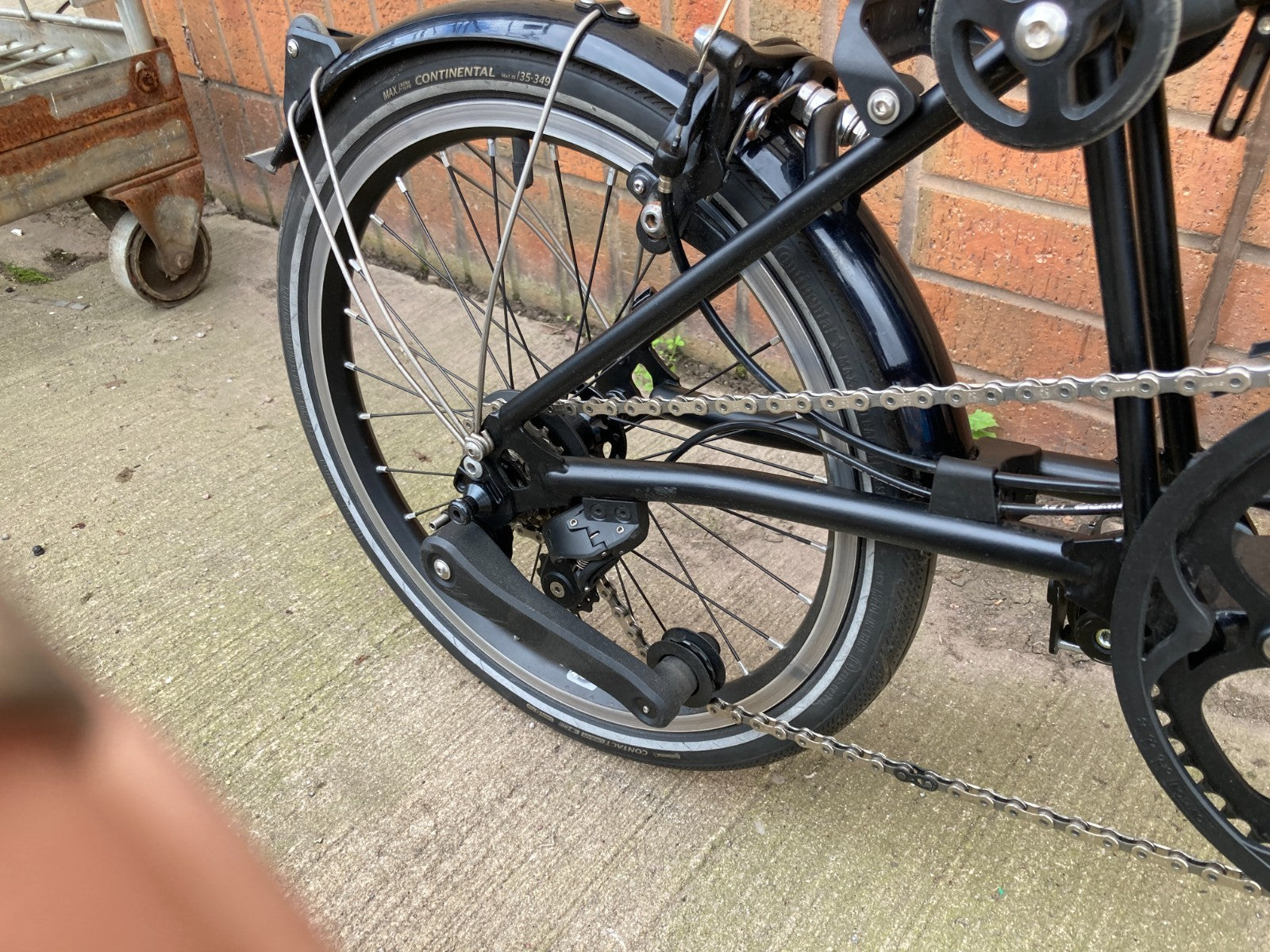 Brompton P Line Urban 4 Speed Low Handlebar Folding Bike - Midnight Black - VGC