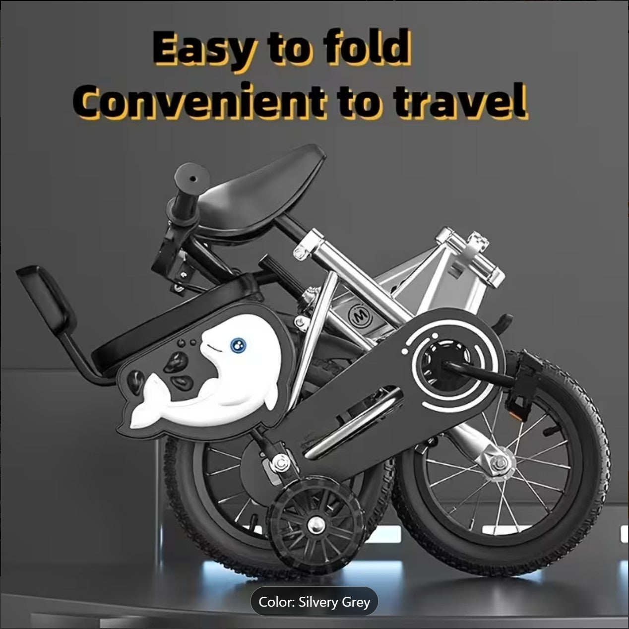 Folding Kids' Bicycle, Pedal Bike for Boys and Girls, Ideal Gift for Christmas,